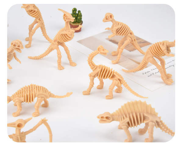 Crianças desenvolvem brinquedos inteligentes modelo de dinossauro simulando esqueleto de dinossauro pequeno 12 modelos de esqueleto de escavação arqueológica
