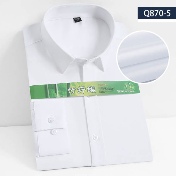 Camisa de bambu masculina longa manga
