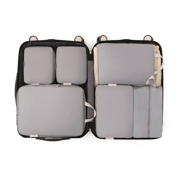 Sacos de memória de viagem de seis peças de compressão de roupas embalagem de bagagem de alta capacidade embalagem de lavagem embalagem de limpeza