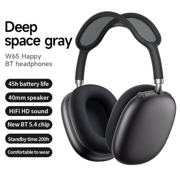 W65 Transfronteiriço Airpods Max Ativo de Redução de Ruído Head-Own Wireless Bluetooth Motion Foldable Headset