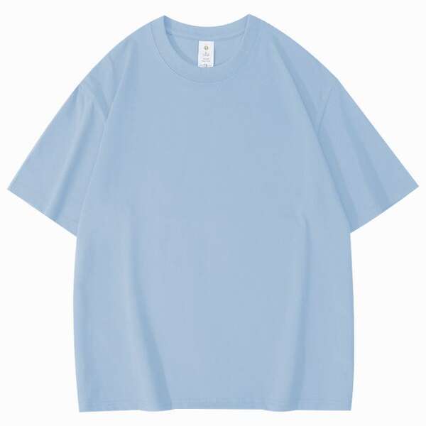 T-shirt de algodão curto personalizado padrão de logotipo de roupa de trabalho de casaco de algodão 220 gramas transfronteiriço comércio exterior atacado