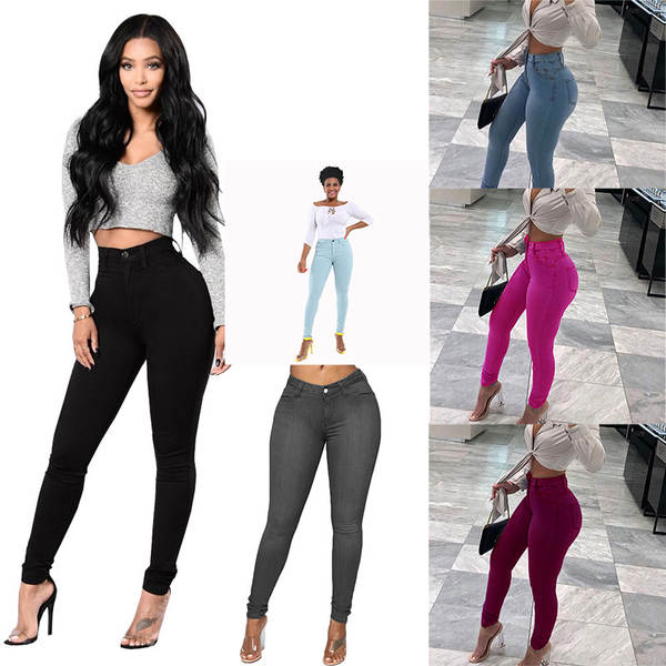 2026 transfronteiriço Europa e América moda água lavagem alta elasticidade perna grande cottage hip-hop cowboy calças femininas