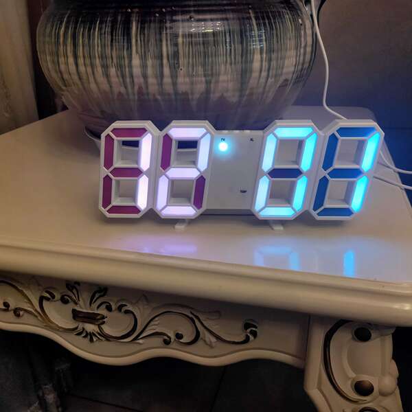 Relógio Digital LED 3D
