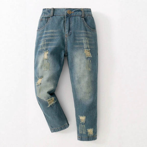 Conjunto infantil masculino de camisa e calça jeans