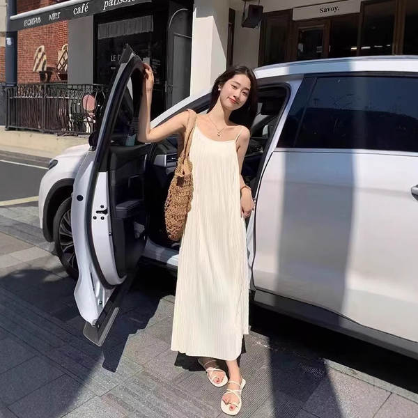 Vestido de verão em estilo francês, vestido de verão, vestido de verão de verão