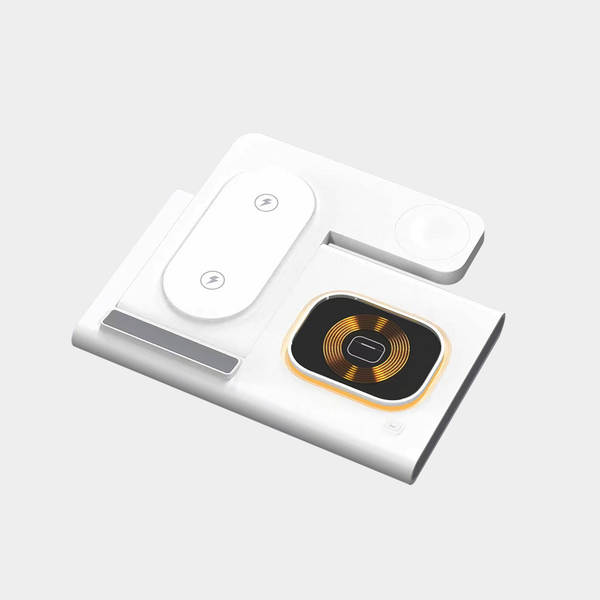 Carregador sem fio transfronteiriço de três em um Carregador sem fio duplo para carregamento rápido para Apple/Samsung