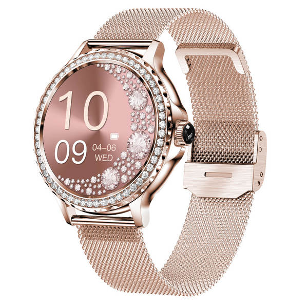 Novo relógio inteligente feminino de moda NX19 Bluetooth chamadas pulseira de movimento inteligente IP68 relógio à prova d'água forjado