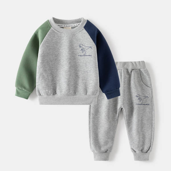 Conjunto Infantil de 2 Peças com Estampa de Dinossauro