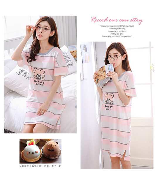 Vestido de dormir feminino de verão