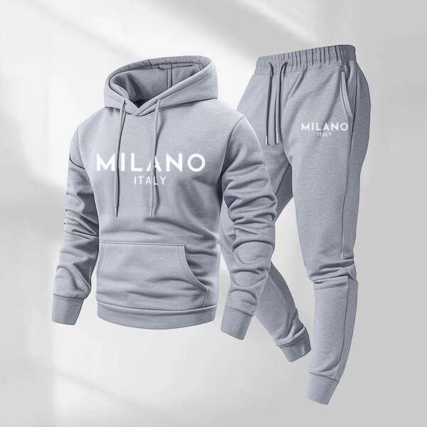 Camiseta de corrida de inverno e calça de corrida de inverno para homens 2 peças