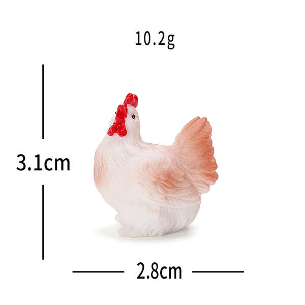 Micro-paisagem criativa fazenda de simulação de galinhas grandes de galinhas de espinhas diy acessórios de decoração de mesa mini pedaços