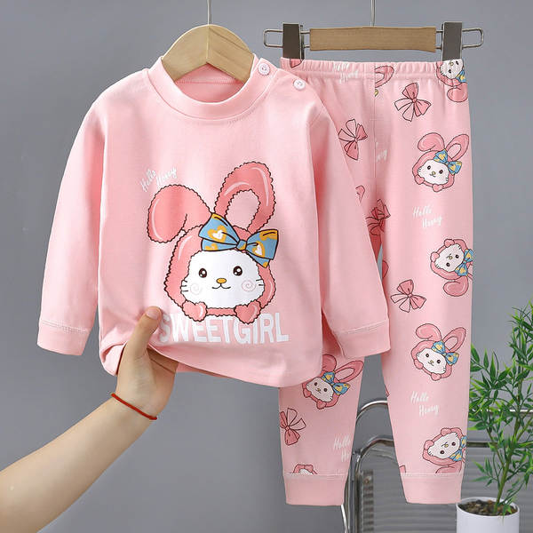 Conjunto de pijama de algodão para crianças