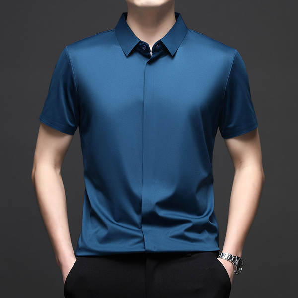 Camiseta de mangas curtas do Sandy para homens para o verão de 2025 para homens com camisa de gelo pura para homens