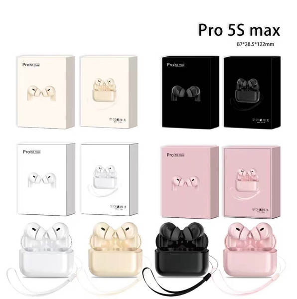 Novos fones de ouvido pro5s max Bluetooth sem fio para o ouvido ultra-long-lasting mini-movimento fones de ouvido Bluetooth