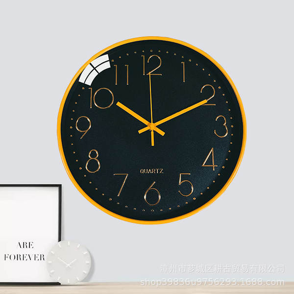 Relógio de relógio de 12 polegadas da fábrica de relógios de varejo de relógio de pedras modernas simples de plástico sala de estar digital clock