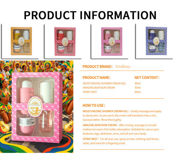 Rio de Janeiro/Verão Banho de Leite do Corpo Espumante de Perfume Permanente Permanente Suíte de Perfume Brasileiro