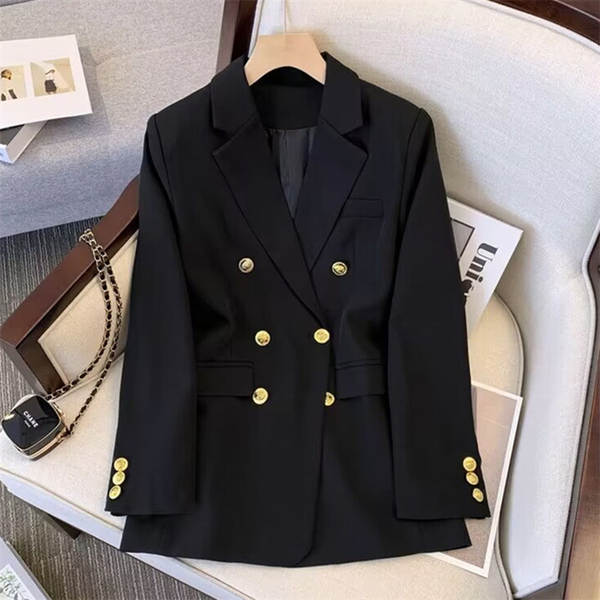 2026 Primavera Outono Nova capa de vestido Coréia Coréia Versão Direita Relaxada Relaxada Moda Humor Deslumbrante Pequeno Vestíbulo