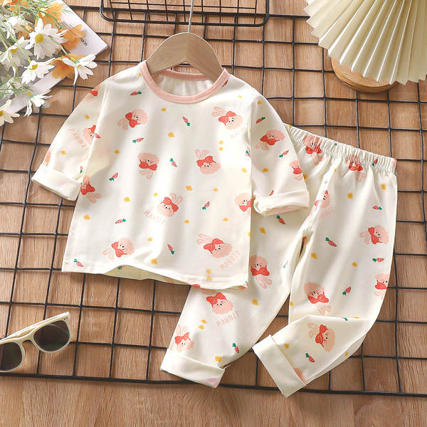 Conjunto de pijama para crianças de primavera