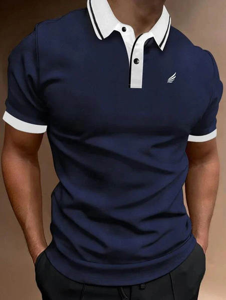 2023 Cross-border Europa e América Camiseta de esportes de lazer de três pedaços POLO camisa de golfe digital impressão de camisa