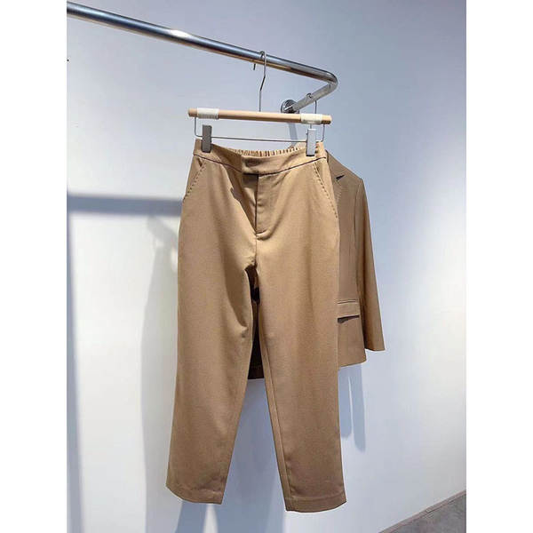 Outono novo modelo de roupas femininas de lã de lenha real misturado vestido de lâmina reta vestido de calça profissional fabricante de conjuntos de vendas diretas