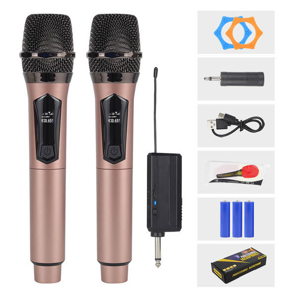 Carregador de microfone sem fio para duas casas de cartão de som KTV palco de transmissão ao vivo K-Song V-Song profissional portátil