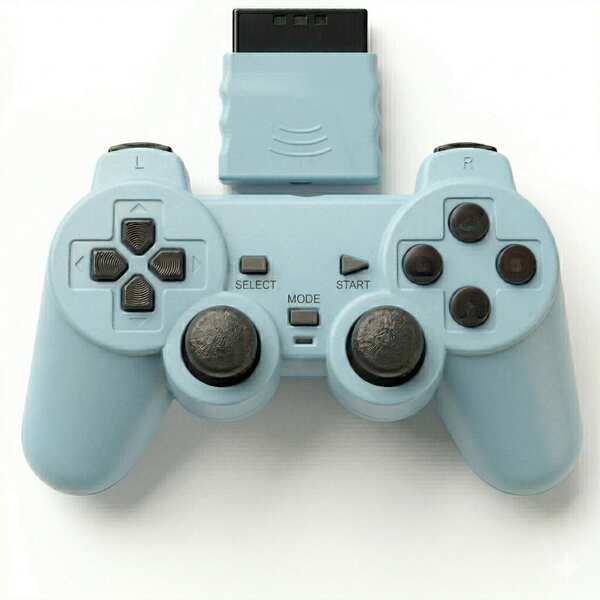 Jogo sem fio PS2 bracelete duplo vibração 2.4G bracelete sem fio com suporte para PS2 host transparente cor