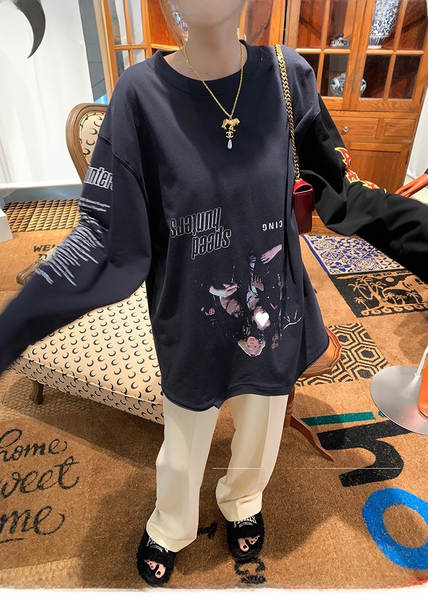Capítulo 2026 Nova camisa feminina Paris Nova camisa de guarda-chuva T confortável com mangas curtas com mangas longas