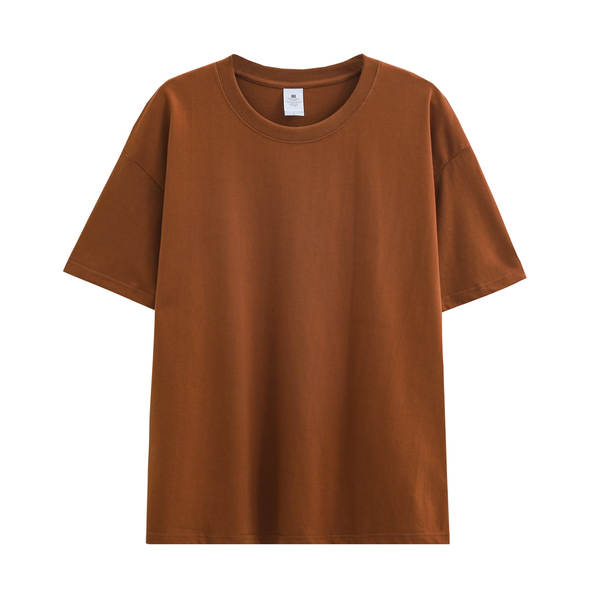 Novo peso pesado de 230 gramas algodão puro branco pano de pano curto T-shirt feminino folheto semi-lençado camiseta masculina por atacado