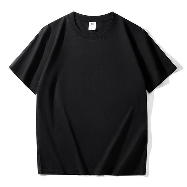 T-shirt masculino com mangas curtas e pesadas de algodão puro 230 gramas Jovens com mangas redondas de roupa de roupa pura