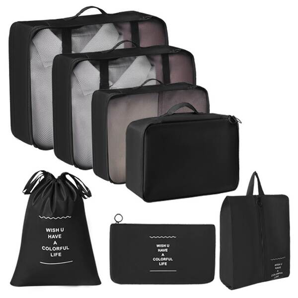 Conjunto de 7 Bolsas de Organização para Viagem