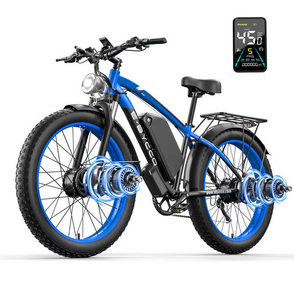 Fabricante atacado Ebycco bicicletas elétricas de dupla unidade 24*4.0 carrinho de montanha elétrico gorduroso