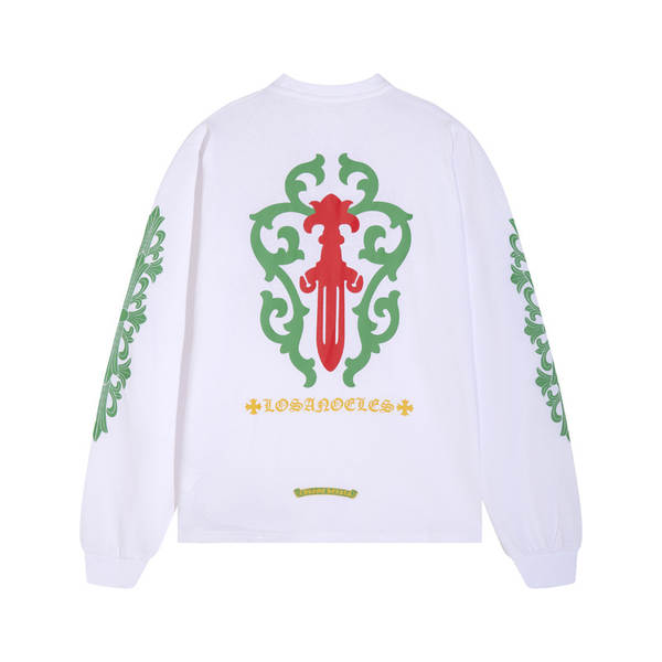 Camiseta de algodão transfronteiriço Chrome Heart Crown Camiseta de algodão transfronteiriço para homens e mulheres