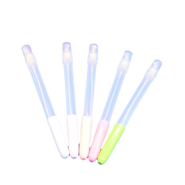 Plástico 5ml Perfume Spray Pen Plastic Divisão de garrafas de álcool Desinfecção de penas em garrafas vazias 2 em uma caneta
