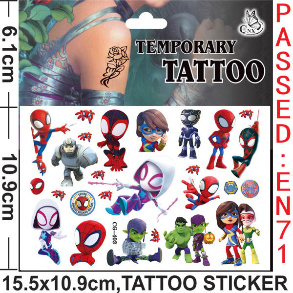 Tatuagem Temporária de Spiderman