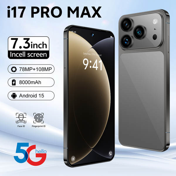 Novo i17Pro max celular transfronteiriço global versão 5g grande ecrã Android smartphone 12+512 celular de comércio exterior