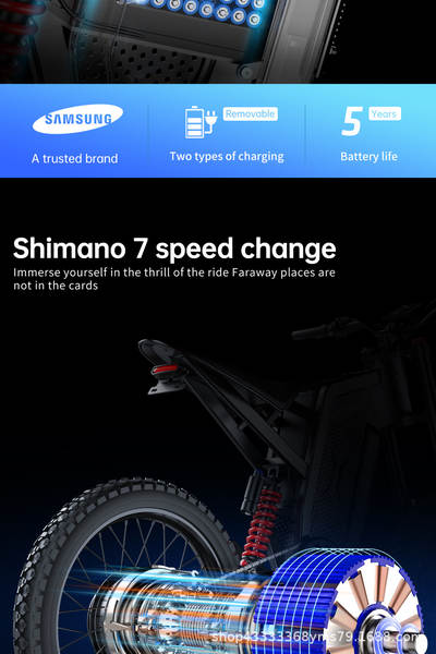 3000W/60V/30AH/85KM/H Baterias para bicicletas de montanha elétricas