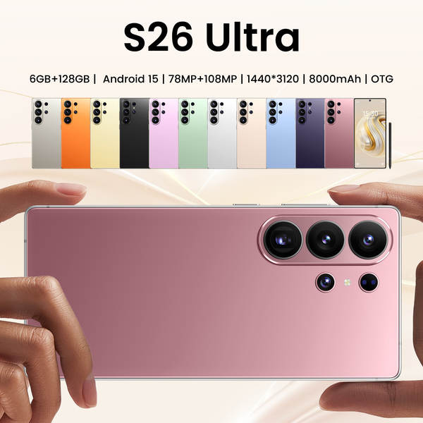 Transfronteiriço S26 smartphone ultra grande ecrã global versão 5g Android 15 explosivos de venda quente 8+256