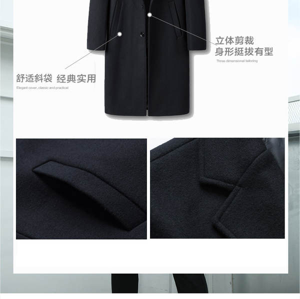 Casaco de lã inverno masculino