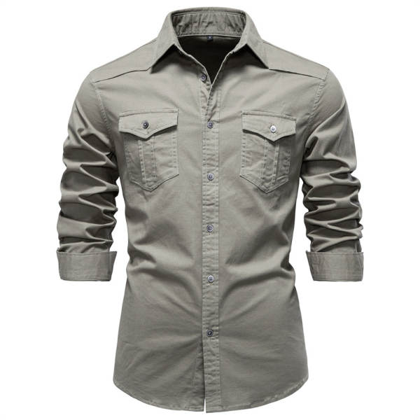 2024 Comércio Exterior Transfronteiriço Homem União Européia Cowboy T-Shirt Homem Modelo Recreativo Puro Homem Denim T-Shirt Com Mãos Longas