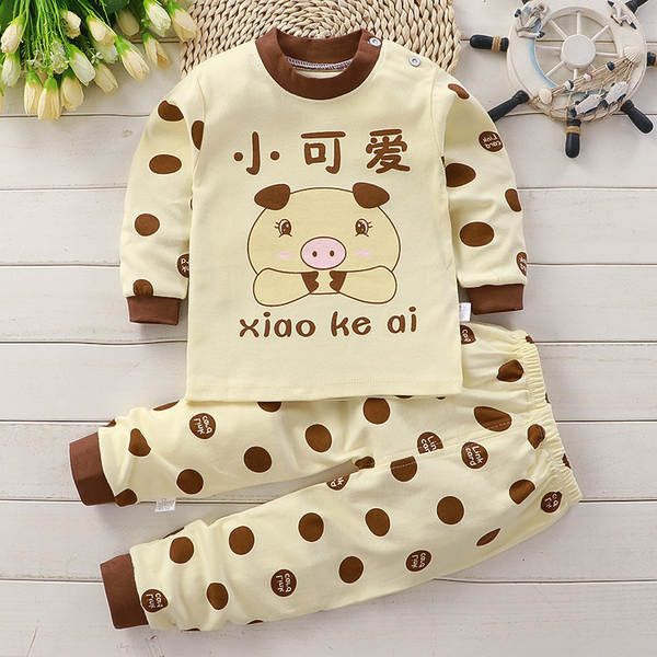Conjunto de pijama de algodão para crianças
