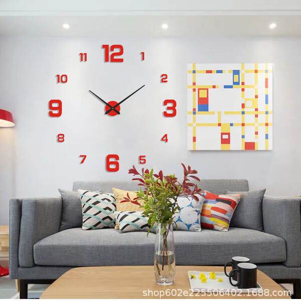 Relógio nocturno de venda direta do fabricante de relógios simples de moda criativo DIY Relógio de sala de estar de quarto de relógio de parede personalizado