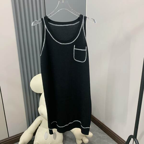 Vestido de gatinho sem mangas para as mulheres no verão de 23