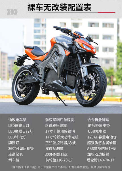 Z1000 Motorcycle elétrico de alta velocidade