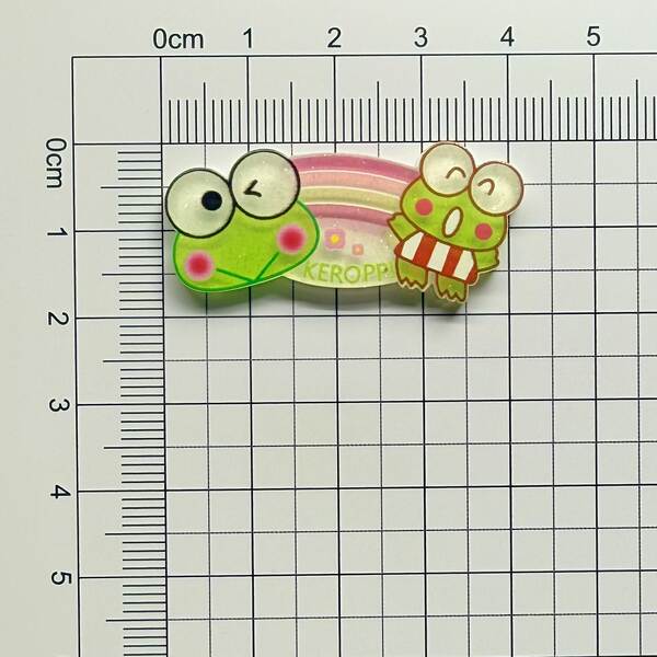 Nova versão do desenho animado acrílico bonito arco-íris adesivo DIY adesivo de peito adesivo frigorífico