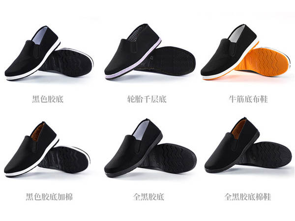 Sapatos de inverno para homens Pequim velhos sapatos de algodão preto de algodão