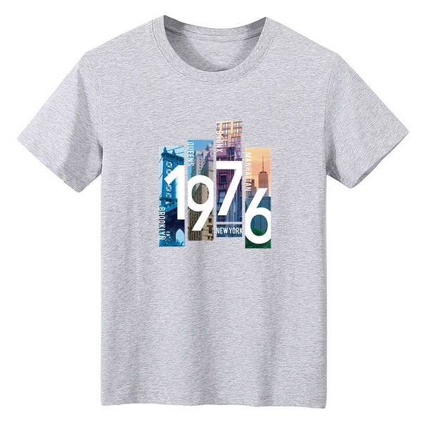 T-shirt masculino de pulseira curta de verão de gelo novo de lazer impresso em roupas de pulseira redonda T-shirt de pulseira meia pulseira de pulseira masculino