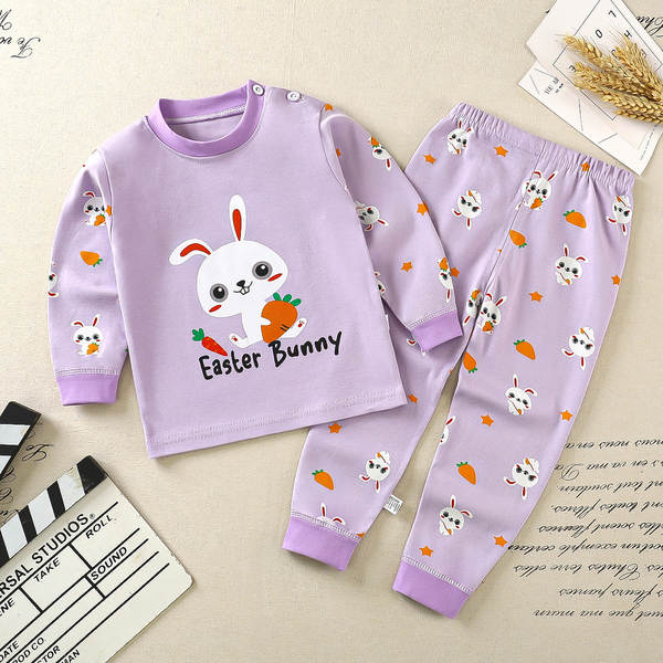Conjunto de pijama de algodão para crianças