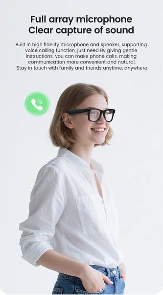 Novos óculos inteligentes E02 AI com câmera para tradução de fotos para reconhecimento de óculos Bluetooth para chamadas de música para redução de ruído