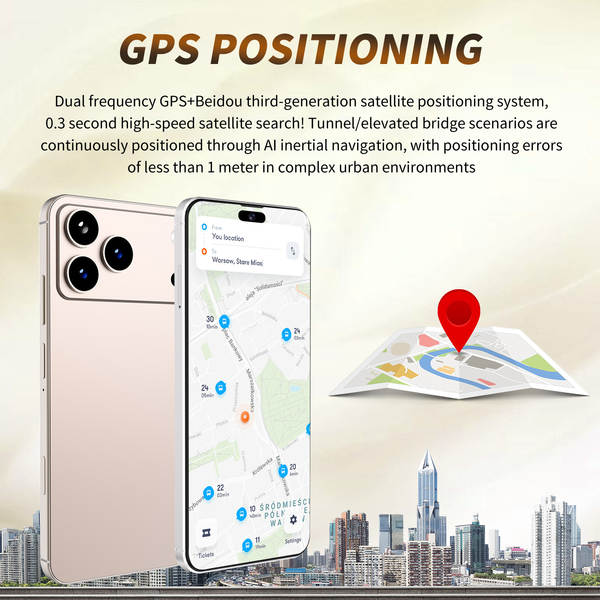 Cugo Cross Border Phone i17 Pro Max Botão lateral 3+64GB Android 14 tela 7.3 4G