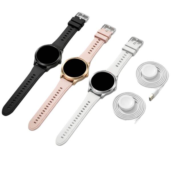 Relógio inteligente feminino de alto valor de cores disco redondo Bluetooth chamadas multifuncionais de moda avançada